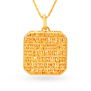 Sublime Pendant with Our Father Prayer inscription