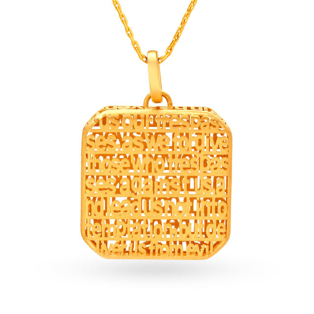 Sublime Pendant with Our Father Prayer inscription 