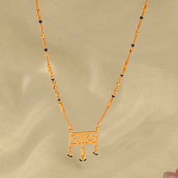 Artistic Yellow Gold Frame Mangalsutra
