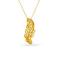 Flourishing Yellow Gold Vine Pendant and Earrings Set,,hi-res 2