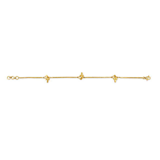 Elegant Floral Gold Bracelet,,hi-res 
