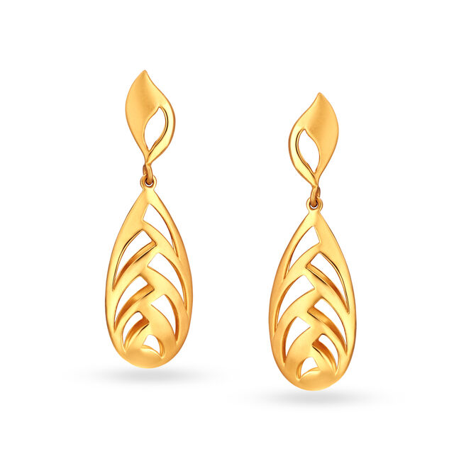 Contemporary v Glamorous Gold Teardrop Drop Earrings,,hi-res 