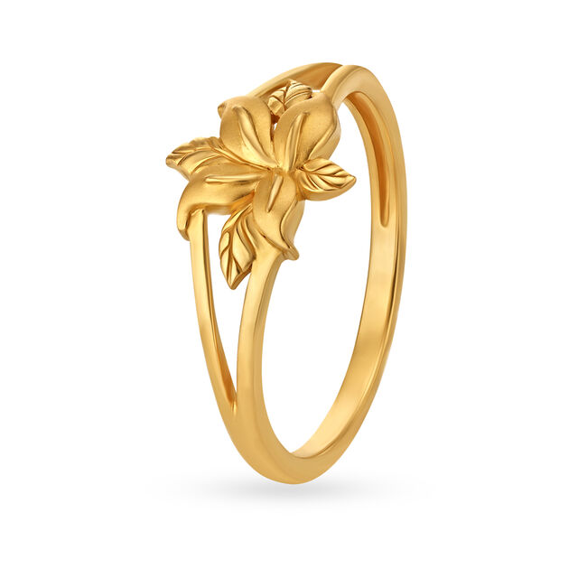 Glorious 22 Karat Yellow Gold Floral Ring,,hi-res 2