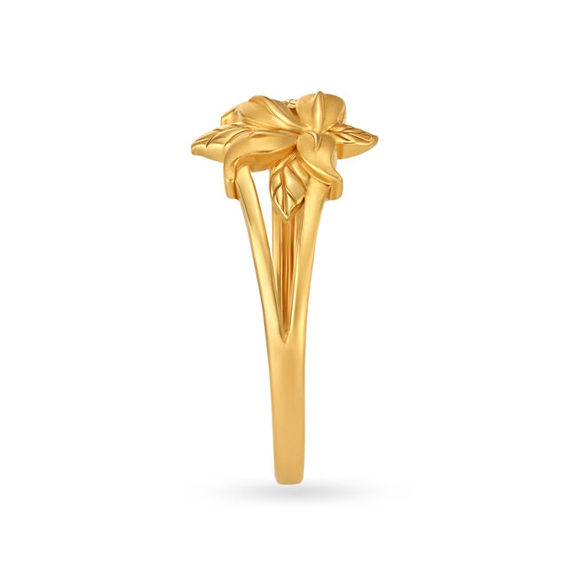 Glorious 22 Karat Yellow Gold Floral Ring,,hi-res 4