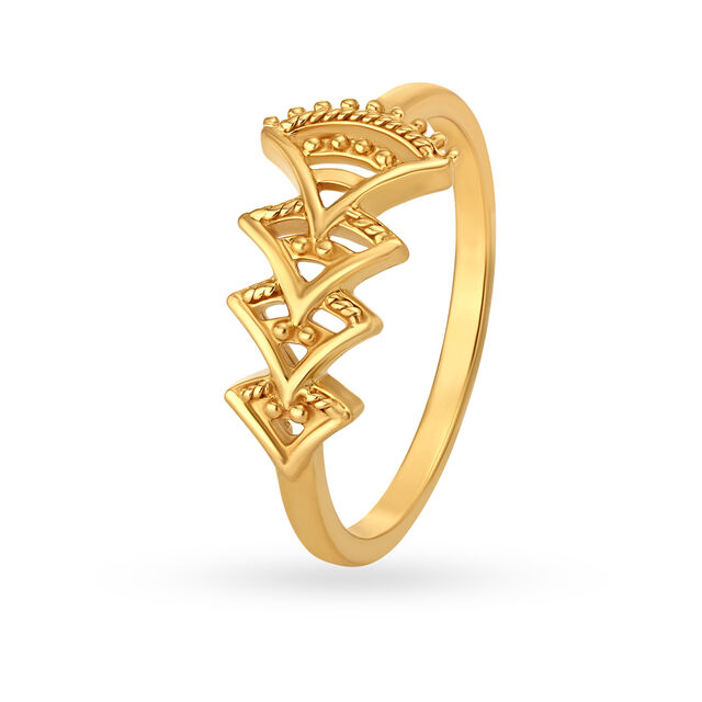 Traditional 22 Karat Yellow Gold Finger Ring,,hi-res