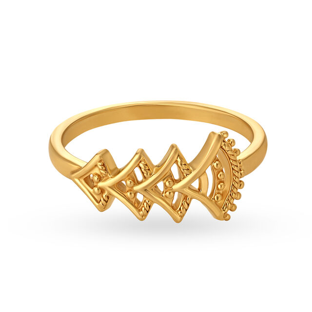 Traditional 22 Karat Yellow Gold Finger Ring,,hi-res