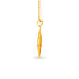 Tasteful Spiral Carved Gold Pendant 2