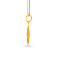 Beautiful Yellow Gold Carved Leaf Pendant,,hi-res 2