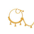 Charming Yellow Gold Floral Filigree Nath 2