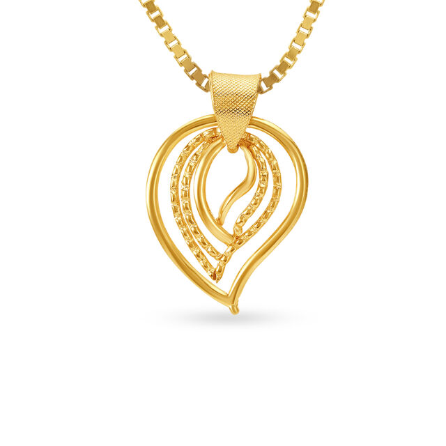 Stunning Gold Pendant and Earrings Set,,hi-res 2