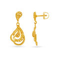 Traditional Paisley Gold Pendant and Earrings Set 5