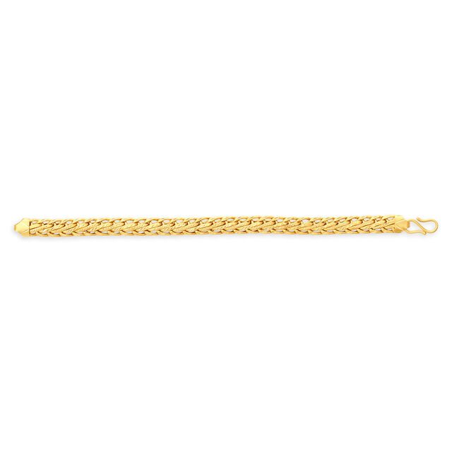 Marvelous 22 Karat Yellow Gold Etched Link Bracelet 