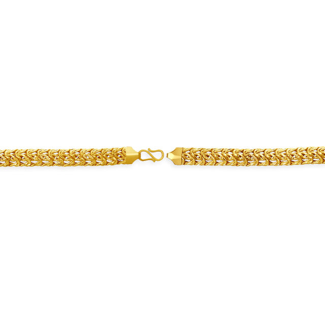 Luxurious 22 Karat Yellow Gold Byzantine Chain Link Bracelet 2