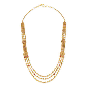 Elegant Floral Gold Haaram