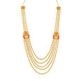 Opulent Gold Haaram With Coloured Stones 2