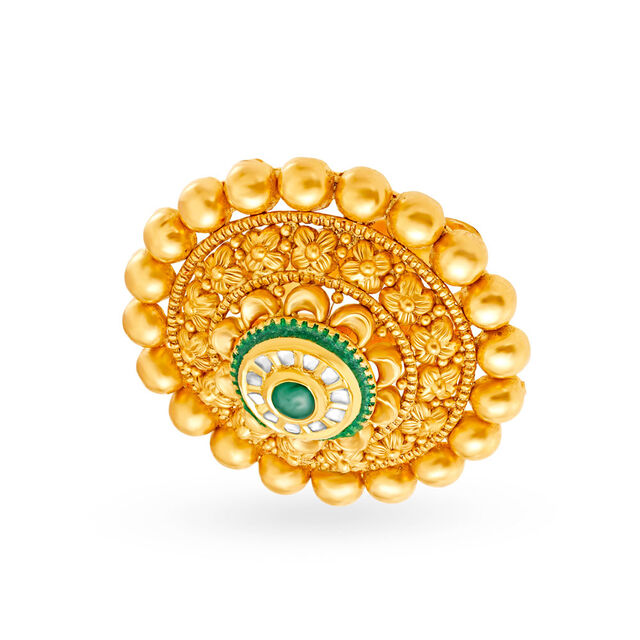 Ornate Cocktail Look Gold Ring,,hi-res 2