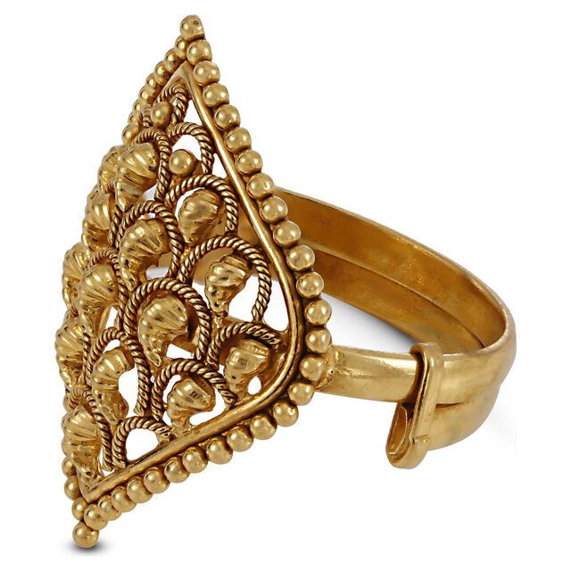 Imperial Leaf 22 Karat Gold Finger Ring,,hi-res 5