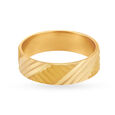 Handsome 22 Karat Yellow Gold Striped Finger Ring,,hi-res 2