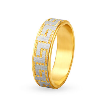 Surreal Geometric Pattern Gold Band