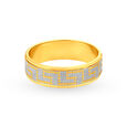 Surreal Geometric Pattern Gold Band,,hi-res 4
