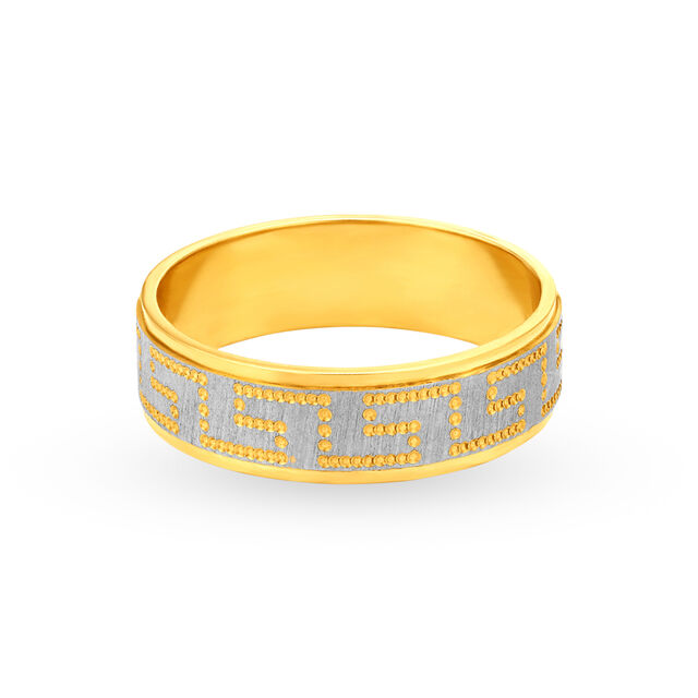 Surreal Geometric Pattern Gold Band,,hi-res 4