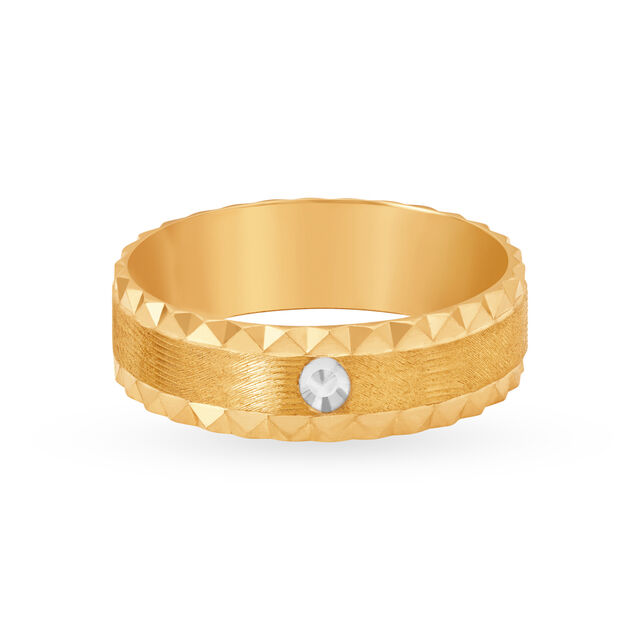 Striking 22 Karat Yellow Gold Geometric Patterned Finger Ring,,hi-res 2