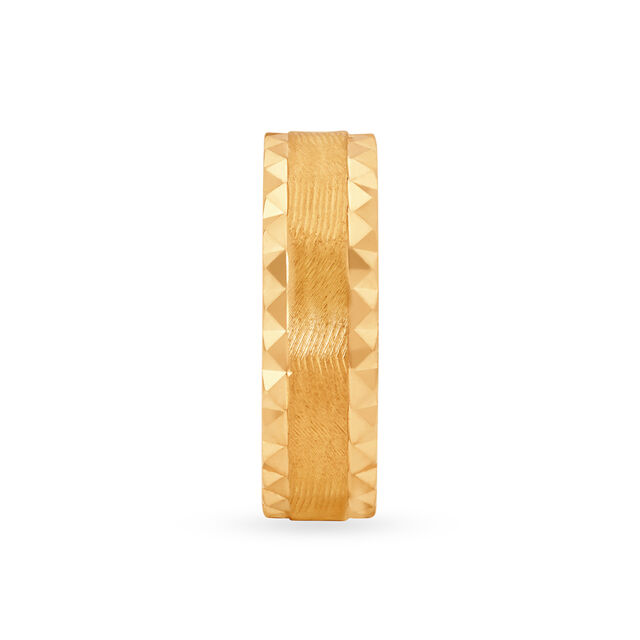 Striking 22 Karat Yellow Gold Geometric Patterned Finger Ring,,hi-res 3