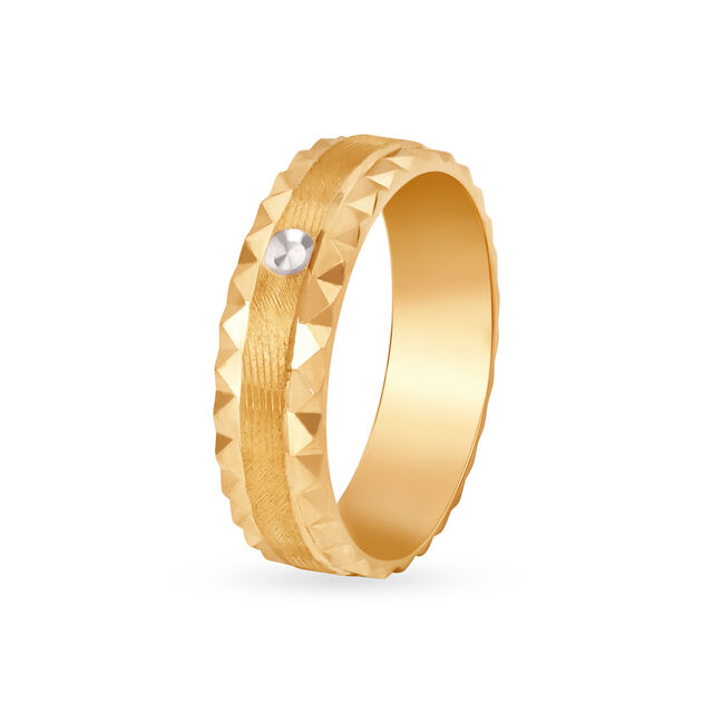 Striking 22 Karat Yellow Gold Geometric Patterned Finger Ring,,hi-res 4
