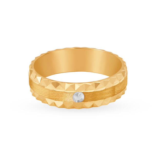 Striking 22 Karat Yellow Gold Geometric Patterned Finger Ring,,hi-res 5