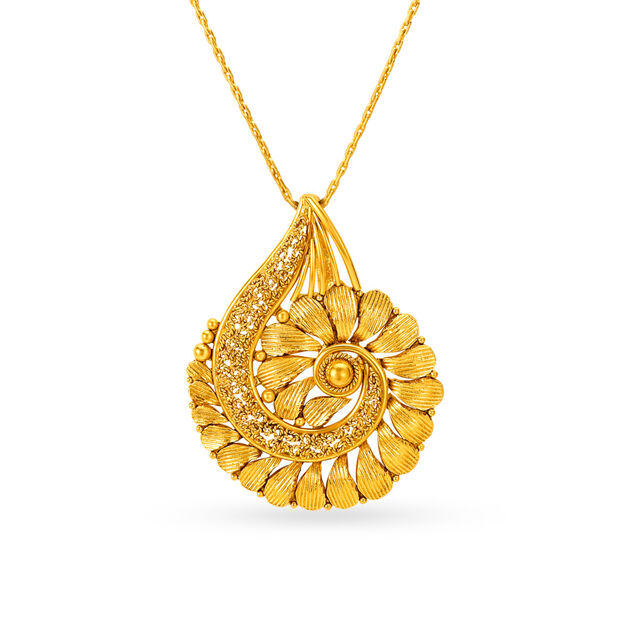 22 Karat Gold Conch Pendant 