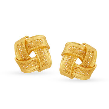 Splendid Geometric Gold Stud Earrings