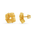 Splendid Geometric Gold Stud Earrings 2