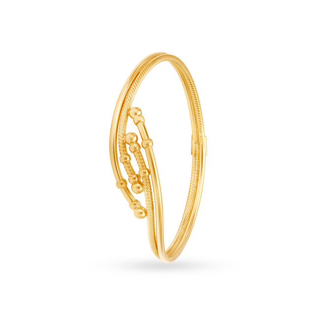 Stylish Gold Bangle,,hi-res 2