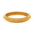 Artistic 22 Karat Yellow Gold Carved Bangle 