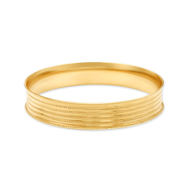 Understated 22 Karat Yellow Gold Ridged Bangle,,hi-res 