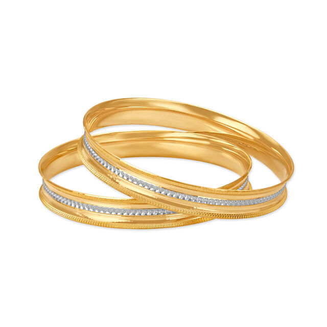 Rhodium Plated Tanishq Rhodium Bangles Waves 22K Gold Rhodium