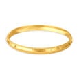 Eclectic Yellow Gold Ridged Bangle,,hi-res 