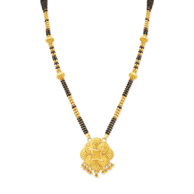 Elaborate Floral Mangalsutra,,hi-res