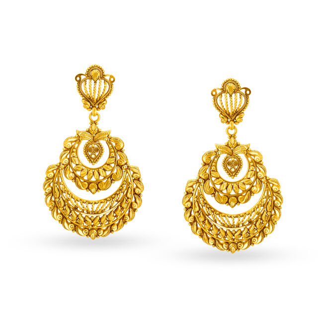 Ornate Gold Pendant and Earrings Set,,hi-res 2