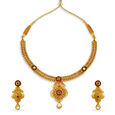 Grand Filigree Gold Necklace Set with Stones,,hi-res 