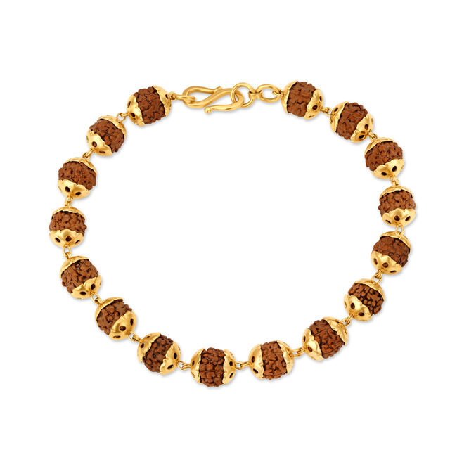 Rudraksh Gold Bracelet for Men,,hi-res 