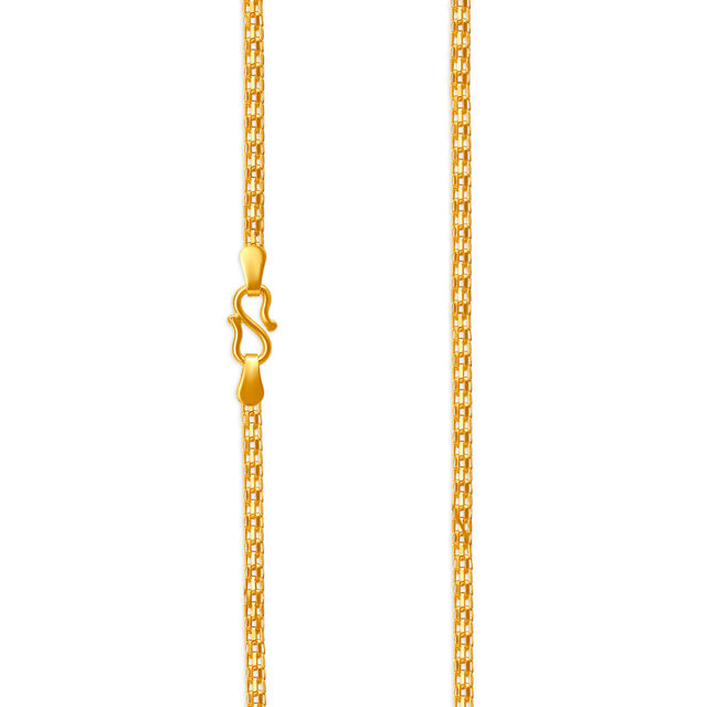 Opulent Gold Box Chain for Men,,hi-res 2
