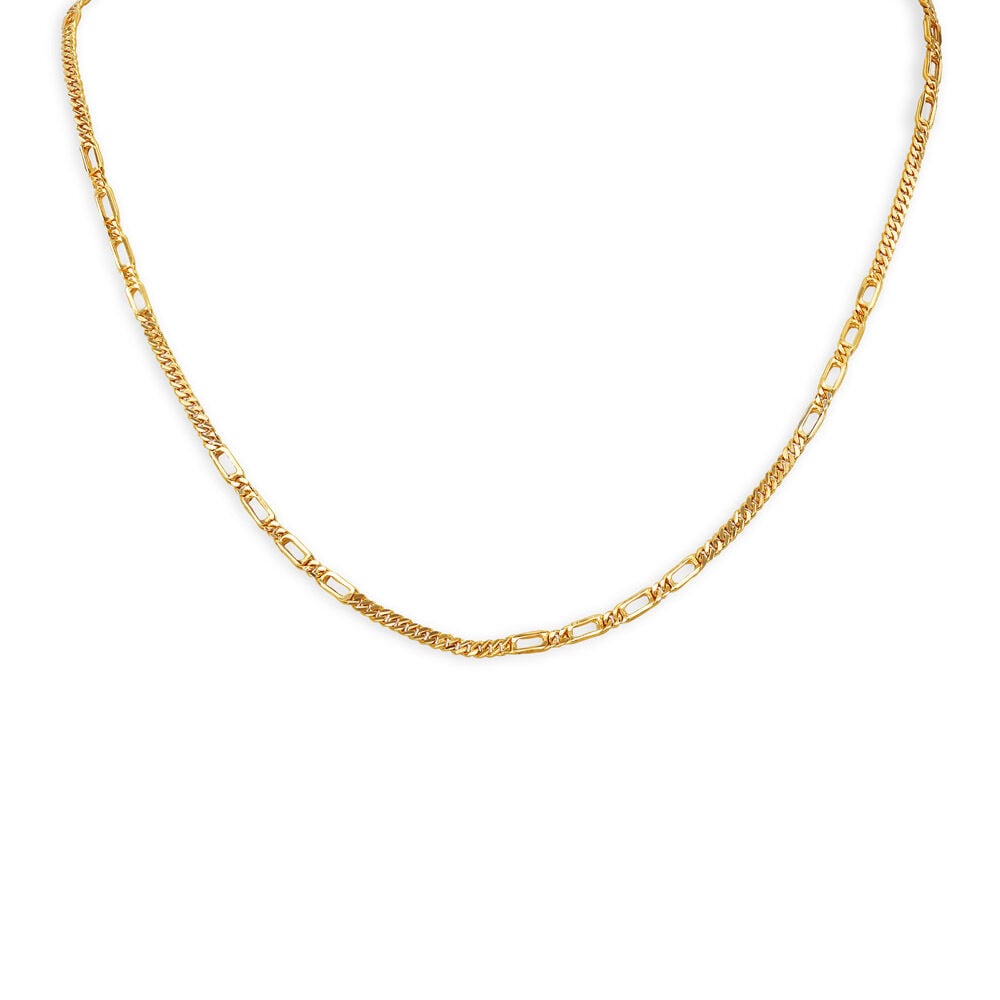 Buy Splendid 22 Karat Yellow Gold Varied Link Chain at Best Price Tanishq US