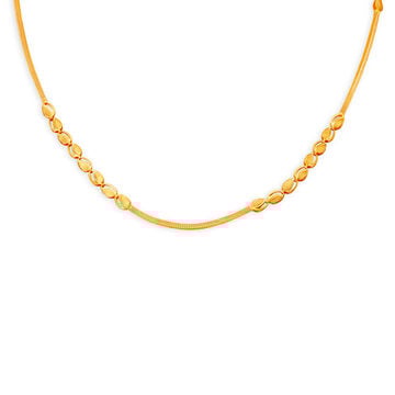 Textured Leaf Gold Chain