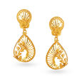 Elaborate 22 Karat Yellow Gold Teardrop Drop Earrings,,hi-res 