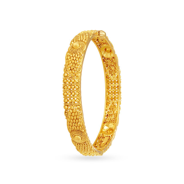 Eternal 22 Karat Yellow Gold Beaded Bangle 2