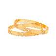 Gleaming Floral Gold Bangle,,hi-res 