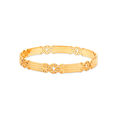 Gleaming Floral Gold Bangle,,hi-res 2