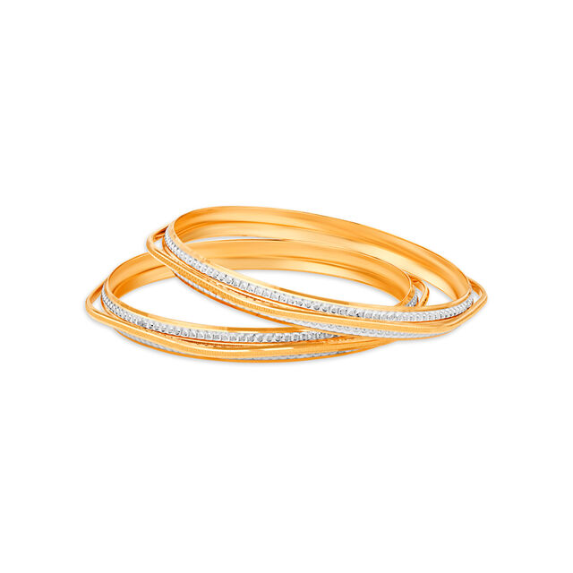 Textured Gold Bangles 