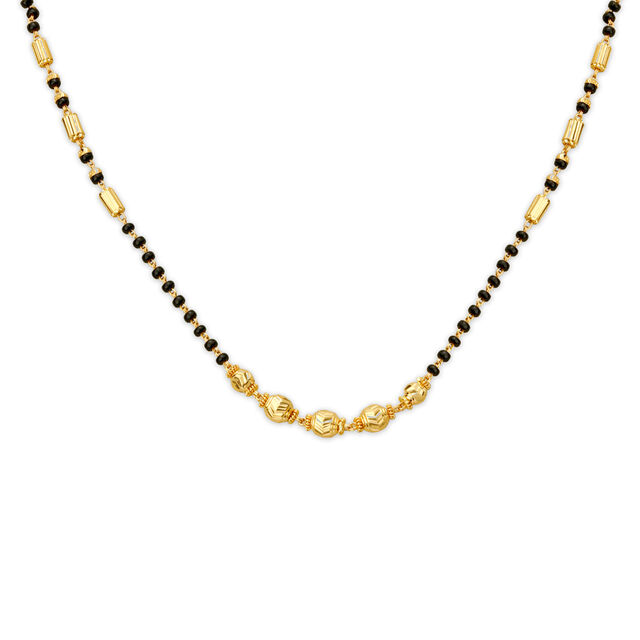 Carved Beads Mangalsutra 